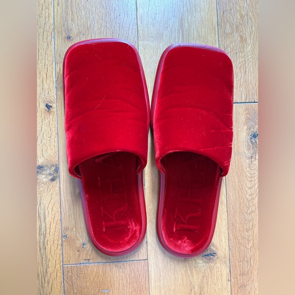 Khaite Monaco Mules in Claret womens size 7/37.5 - Picture 5 of 6